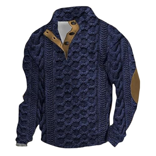 Pamqsen Pullover Herren Strickpullover Rundhals Pulli Männer Bequem und Weich Warmer Winter Pullover für Männer Sweat Jacke für Herren Pullunder Herren Outdoor Pullover Herren wasserfest von Pamqsen