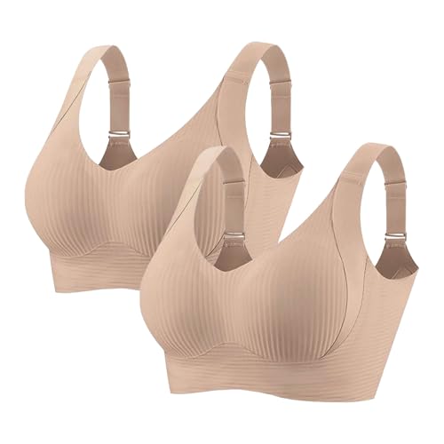 Pamqsen Sale Angebote 2 Pack BH Damen Ohne Bügel Große Brüste Starker Halt Damen-BHS Nahtloser Stärker Halten Nahtlos Weicher Komfort Vollschalen Gepolstert Büstenhalter Verstellbar Unterwäsche Pamqsen Sale Angebote 2 Pack BH Damen Ohne Bügel Große Brüste Starker Halt Damen-BHS Nahtloser Stärker Halten Nahtlos Weicher Komfort Vollschalen Gepolstert Büstenhalter Verstellbar Unterwäsche von Pamqsen