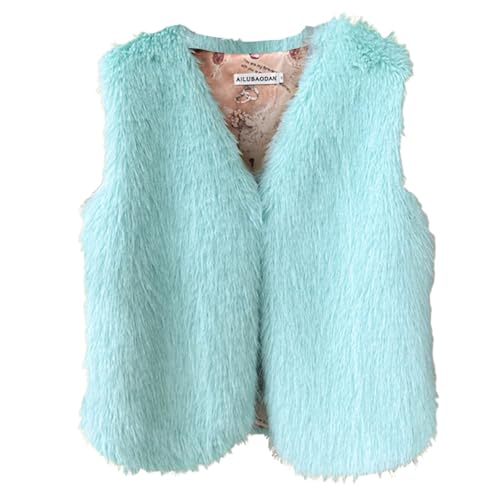 Pamqsen beliebte marken Weste Damen Kunstpelze Westen Einfarbig Ärmellose Fellweste Elegant Vest Jacke Winter Warme Pelzmantel Flauschig Pelzweste Kunstfell Pelzjacke Parka Fell Mantel von Pamqsen