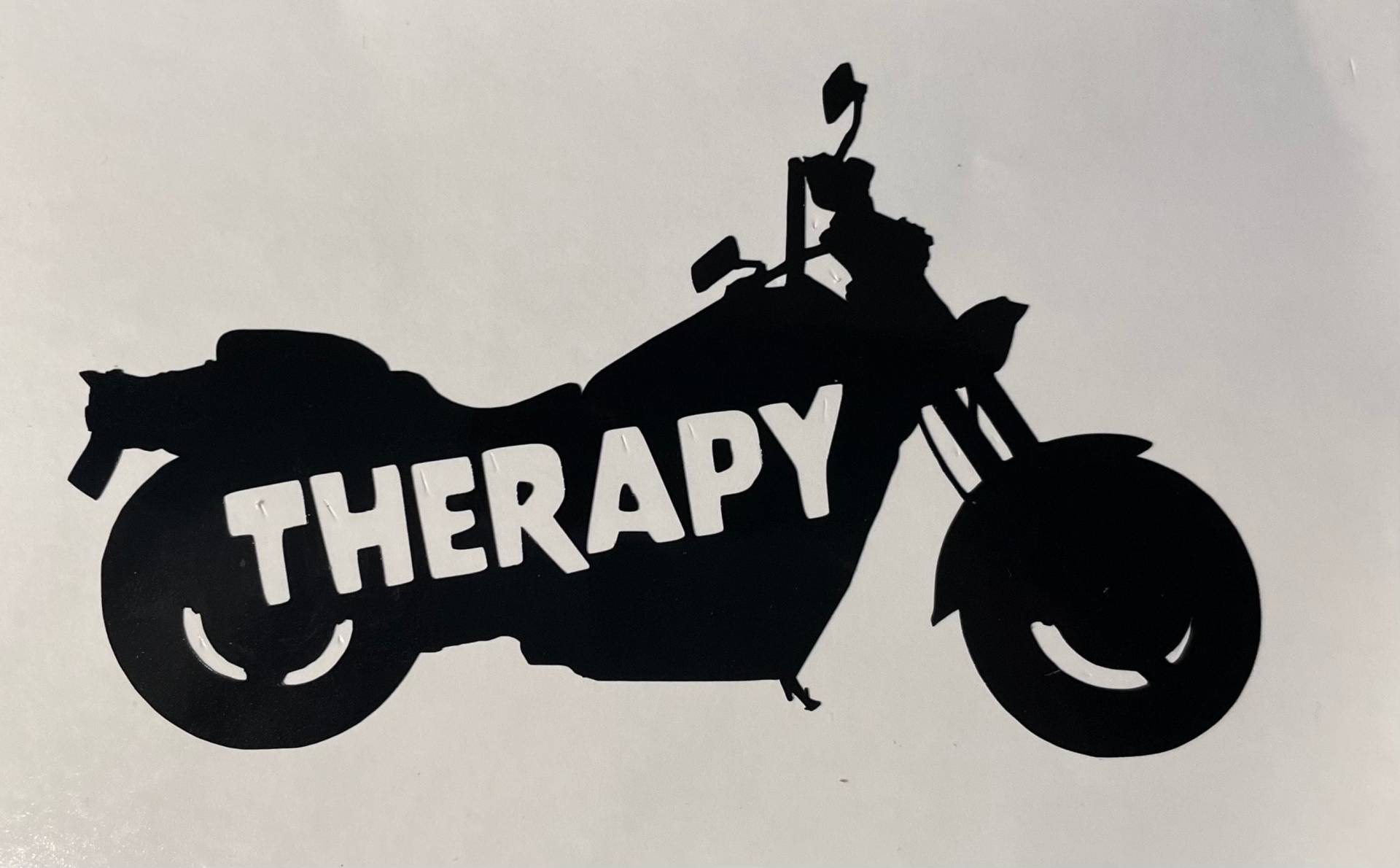 Motorrad Therapie Vinyl Aufkleber - Autos, Fenster, Wände, Etc. Motorräder Sind Meine Therapeuten von PanDoesVinyl