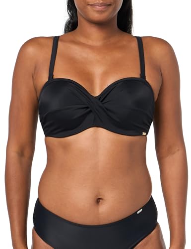 Anya Riva Twist Bandeau-Bikinioberteil mit Bügel - Schwarz - 75E von Panache