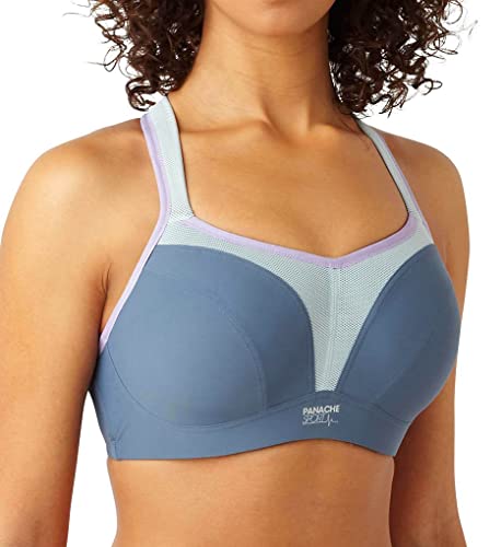 Panache Damen High Impact Bügel BH Sport-BHS, grau, 80FF von Panache