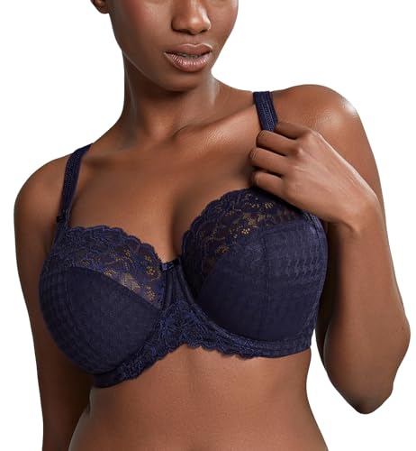 Panache Damen Women's Envy Balconnet Lace Bra (7285) BH, Halbtransparent, Marineblau, 65E von Panache