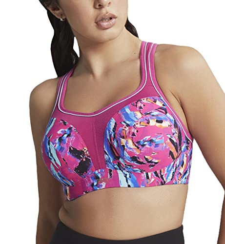 Panache Damen High Impact Bügel BH Sport-BHS, Undurchsichtige, Abstrakte Orchidee, 85H von Panache