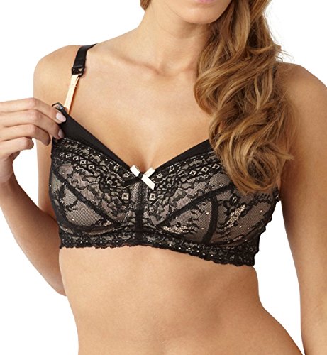 Panache Damen Sophie Still Schwangerschafts-BH, Blickdicht, Black/Nude, 38HH von Panache