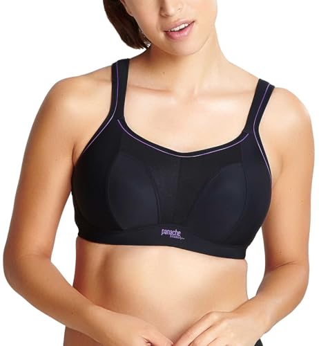 Panache Damen Sport-BH ohne Bügel, Übergröße, Schwarz, 30FF von Panache