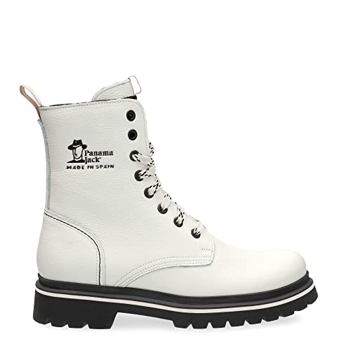 Panama Jack Damen Fortune Combat Boot, Blanco, 38 EU von Panama Jack