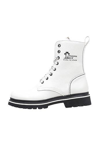 Panama Jack Damen Fortune Combat Boot, Blanco, 41 EU von Panama Jack