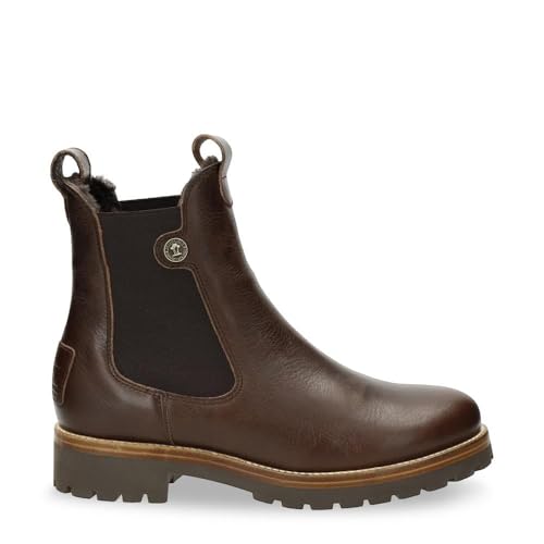 Panama Jack Damen Francesca Igloo B13 Chelsea-Stiefeletten aus Braunem Leder von Panama Jack