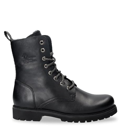 Panama Jack Damen Frisia B1 Schwarze Wasserdichte Kampfstiefel aus Leder von Panama Jack