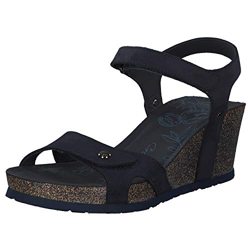 Panama Jack Damen Julia Basics Riemchensandalen, Blau (Marino B10), 40 EU von Panama Jack