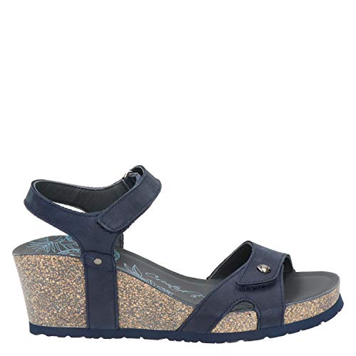 Panama Jack Damen Julia Basics Riemchensandalen, Blau (Marino B10), 40 EU von Panama Jack