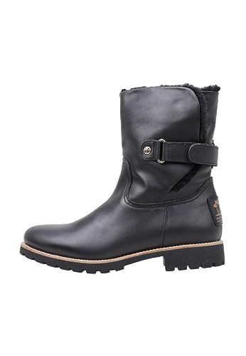 Panama Jack Damen Klassische Stiefel Felia Trav, Frauen Stiefel,Klettverschluss,Women's,Woman,Lady,Ladies,Boots,Winterstiefel,Schwarz,41 EU / 8 UK von Panama Jack