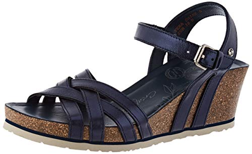 Panama Jack Damen Vera Shine Riemchensandalen, Blau (Marino B4), 36 EU von Panama Jack