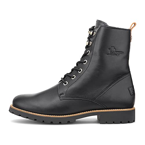 Panama Jack Damen Schnürstiefeletten Fara Igloo Trav, Frauen Stiefeletten,Lammfell,Reißverschluss,reißverschluss,Women's,Schwarz,37 EU / 4 UK von Panama Jack