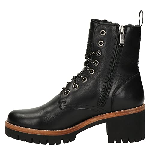 Panama Jack Damen Schnürstiefel Padma, Frauen Stiefel,Reißverschluss,Women's,Woman,Lady,Ladies,Boots,Winterstiefel,Schwarz,39 EU / 6 UK von Panama Jack