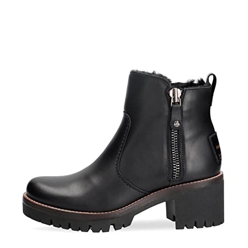 Panama Jack Damen Klassische Stiefeletten Pauline Trav, Frauen Stiefeletten,Reißverschluss,Boots,Stiefel,Bootee,Booties,Schwarz,41 EU / 8 UK von Panama Jack