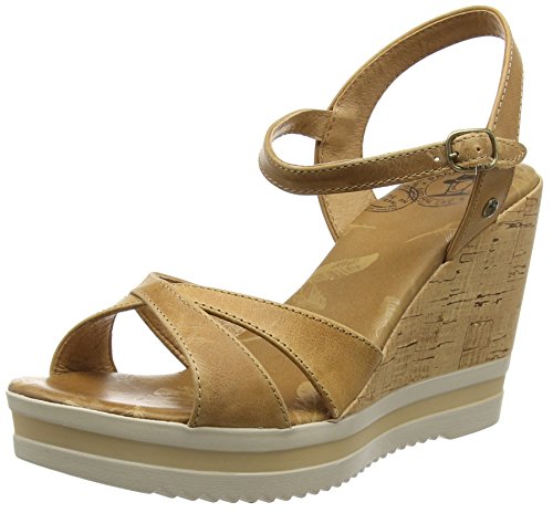 Panama Jack Estrella, Damen Plateau Sandalen, Braun (Camel), 39 EU von Panama Jack