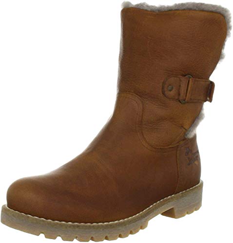 Panama Jack Felia Igloo Damen Warm gefüttert Biker Boots Halbschaft Stiefel & Stiefeletten, Braun (Bark B4), 39 EU (6 Damen UK) von Panama Jack