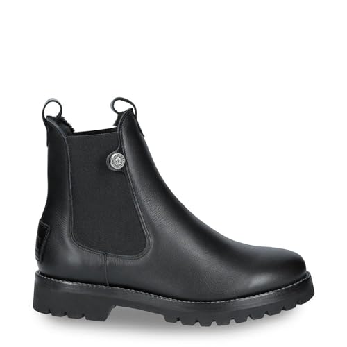 Panama Jack Francesca Igloo B1 Chelsea-Stiefel für Damen aus Schwarzem Leder von Panama Jack