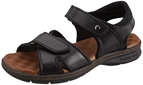 Panama Jack Herren Sanders Flache Sandale, Negro C14, 45 EU von Panama Jack