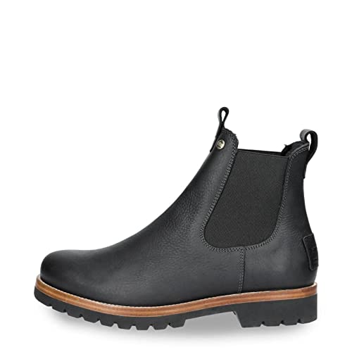 Panama Jack Herren Chelsea Boots Burton Igloo, Männer Stiefeletten,Lammfell,Ohne Verschluss,schlupfstiefel,flach,boots,stiefel,Schwarz,47 EU / 13 UK von Panama Jack