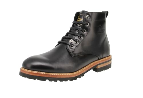 Panama Jack Herren Schnürstiefeletten Emery Igloo, Männer Stiefeletten,Lammfell,Schnürsenkel,halbstiefel,kurzstiefel,Schwarz,40 EU / 6 UK von Panama Jack