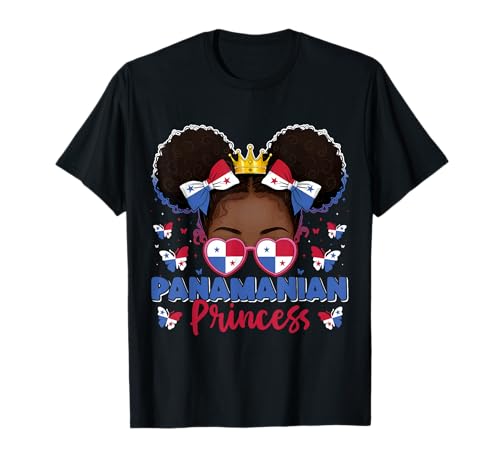 Panamaische Prinzessin Panama Flagge Stolz Panameña Frauen Kinder T-Shirt von Panama for Girls and Women Panamanian Outfit