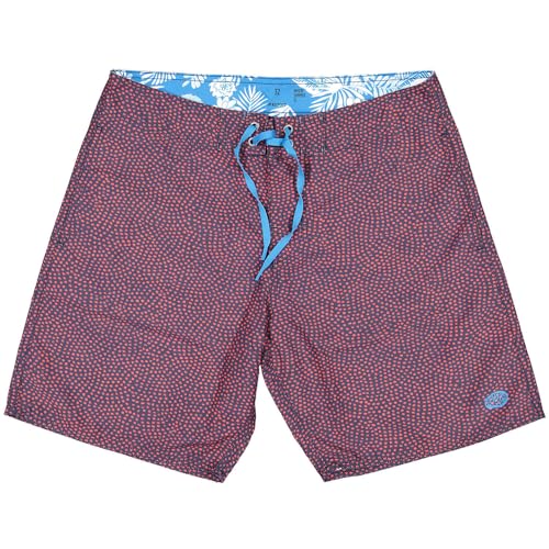 Panareha Badeshorts aus recyceltem Polyester für Herren GOLORITZE Marineblau, Rot (46) von Panareha