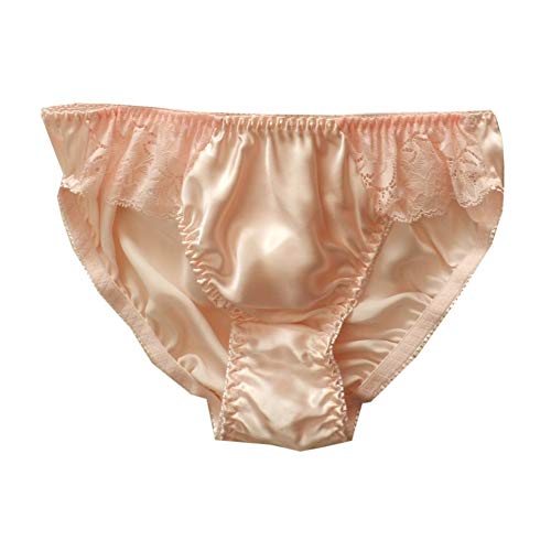 Panasilk Damen-Slip, 100 % reine Maulbeerseide, weiche Spitze, Unterwäsche, rose, 46 von Panasilk