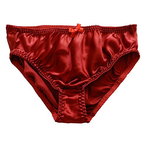 Panasilk Damen Slip aus reiner Maulbeerseide, weich, Größe S, M, L, XL, rot, 46 von Panasilk