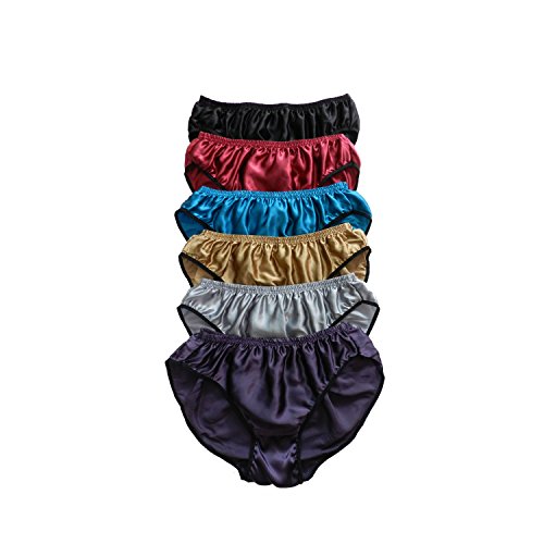 Panasilk Herren 100% Seide Unterwäsche Slip Bikinis 6 Paar in einem Sparpack Gr. XXL, mehrfarbig von Panasilk