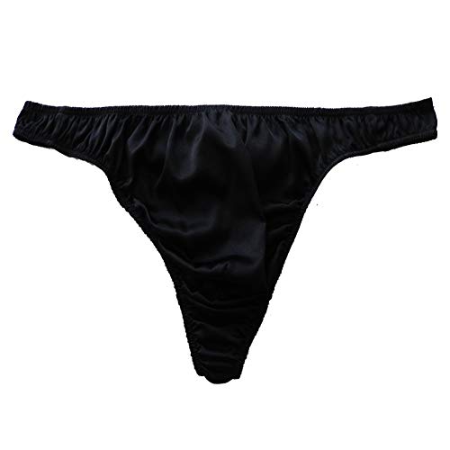 Panasilk Herren Seide G-Strings Tangas Seidenhöschen Größe S M L XL 2XL, Schwarz , M von Panasilk