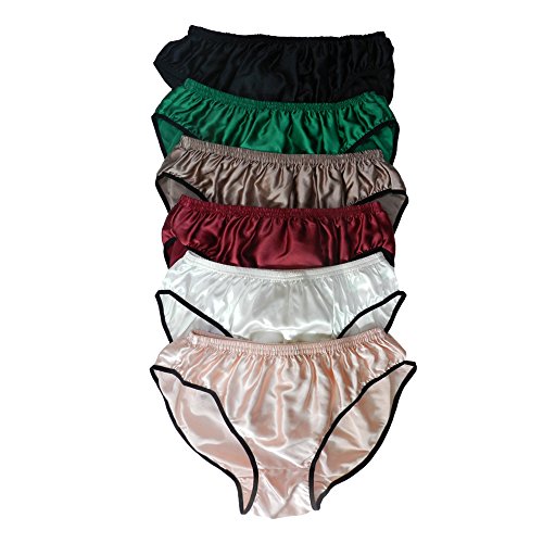Panasilk Herren 100% Seide Unterwäsche Slip Bikinis 6 Paar in einem Sparpack, mehrfarbig, L von Panasilk