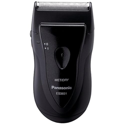 Panasonic Pro-Curve Akkubetriebener Reiserasierer - Schwarz, Modern, Unisex, Erwachsene, Herren, Folie, Batteriebetrieben, Aufladbar, Edelstahlklinge, 1 Blade, 0.34 pounds, ES3831K von Panasonic
