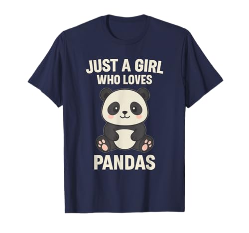 Nur EIN Mädchen, das Pandas liebt, süß T-Shirt von Panda Bear Designs