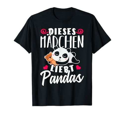 Dieses Mädchen liebt Pandas süßes Pandabären Teddy Geschenk T-Shirt von Panda Designs für Mädchen
