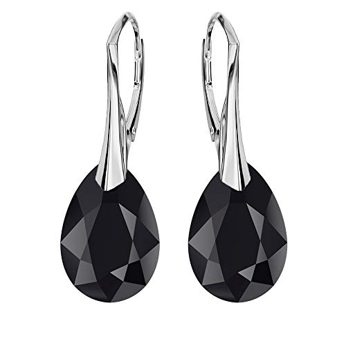 Panda-Jewellery Ohrringe Silber 925 Hängend - Kristallohrringe mit Kristallen - Damen Schmuck in Form eines Tropfens von Panda-Jewellery