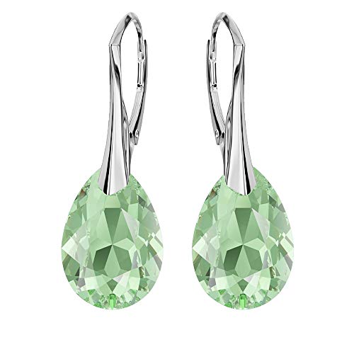 Ohrringe Silber 925 Hängend - Ohrringe Hängend mit Kristallen - Wählen Sie Schmuck für Sie - Wetten Sie Auf Silber Ohrringe Damen in Form eines Tropfes (Peridot) von Panda-Jewellery