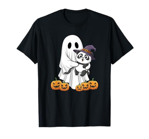 Lustiger Geist Panda Kürbis Halloween Kinder Herren Damen T-Shirt Lustiger Geist Panda Kürbis Halloween Kinder Herren Damen T-Shirt von Panda Lovers Cute Halloween Outfits for Boy Girl