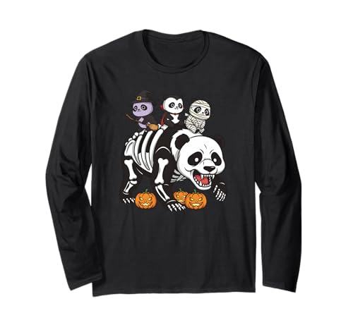 Lustiges Panda-Skelett, Mama, Hexe, Halloween, Kinder, Herren und Damen Langarmshirt Lustiges Panda-Skelett, Mama, Hexe, Halloween, Kinder, Herren und Damen Langarmshirt von Panda Lovers Cute Halloween Outfits for Boy Girl