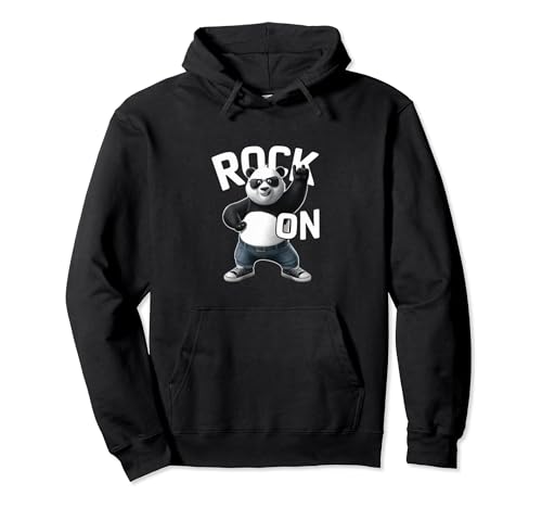 Panda Rock Musik Design Herren Kinder Frauen Lustiger Panda Pullover Hoodie von Panda Rock Music