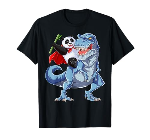 Panda Riding Dinosaur T rex Funny Boys Kids Girls Gifts Bear T-Shirt Panda Riding Dinosaur T rex Funny Boys Kids Girls Gifts Bear T-Shirt von Panda Squad Co