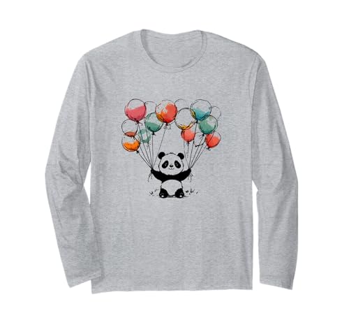 Geburtstag Valentine Baby Feier Pandaballons Langarmshirt von Panda süß