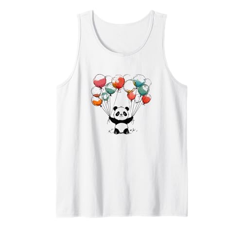 Geburtstag Valentine Baby Feier Pandaballons Tank Top von Panda süß