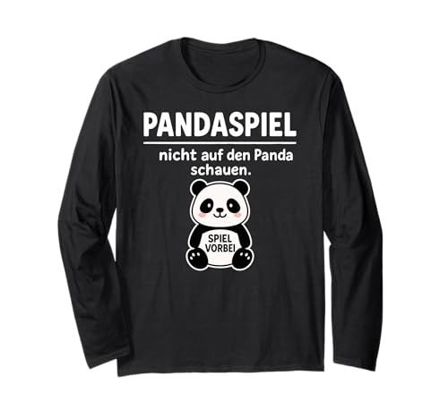 Funny Panda Don't Look Game Over Animal Lover Boys Girls Kids Langarmshirt von PandaAxis1
