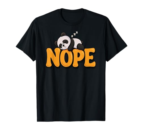 Lustiger Panda Nope Lazy Animal Lover Jungen Mädchen Kinder T-Shirt von PandaAxis1