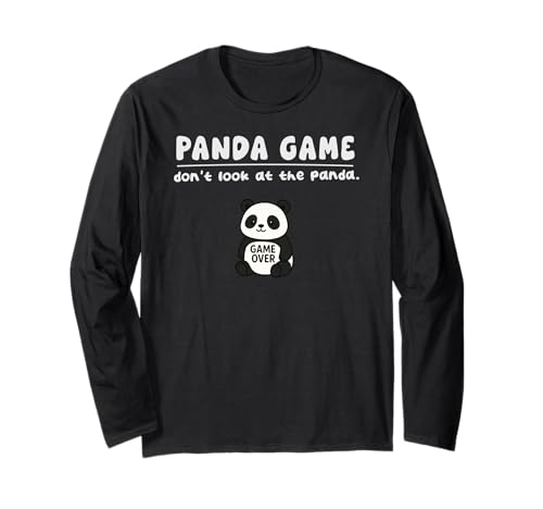 Lustiges Panda-Spiel Don't Look Game Over für Jungen Mädchen Kinder Langarmshirt von PandaAxis1