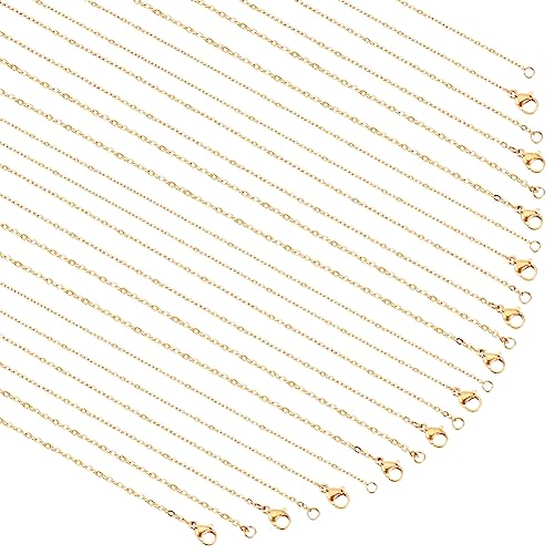 PH PandaHall 18K Vergoldete Kabelkette Solide Halsketten 45.7cm Goldene Halskettenketten Aus Messing Mit Langen Gliedern Für Männer Und Frauen Charms Anhänger Schmuck Geschenke Herstellung von PH PandaHall