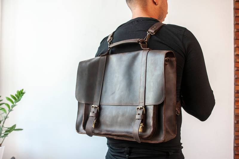 Aktentasche Tasche, Aktentasche Rucksack, Leder Aktentasche, Computer Personalisiert, Macbook Tasche, Anwalt Aktentasche, Arbeitstasche Mann Geschenk von PandaUA